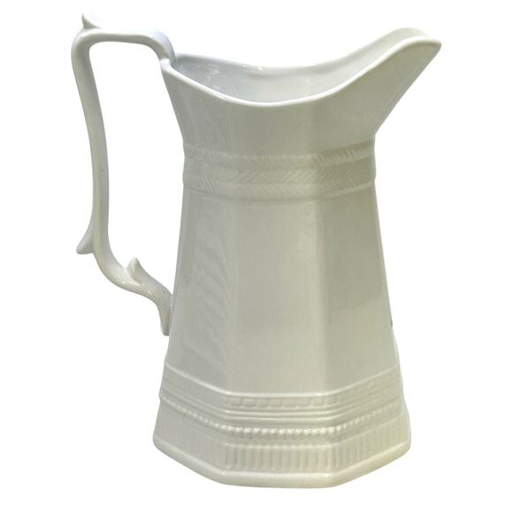 Chantilly White Graphic Studio Nova Embossed 9" Serving Pitcher - Picture 3 of 7